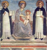Mar�a con Santo Domingo de Guzmán y Santo Tomás de Aquino